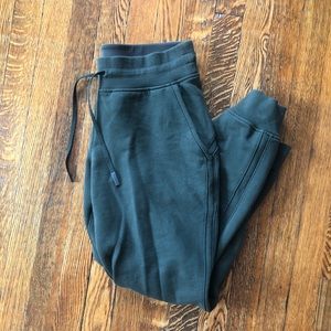 Lululemon olive green Warm Down Joggers